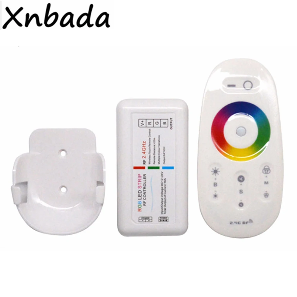 

2,4G беспроводной RF RGB контроллер светодиодной ленты Диммер с настенным сенсорным пультом дистанционного управления для светодиодной ленты ...