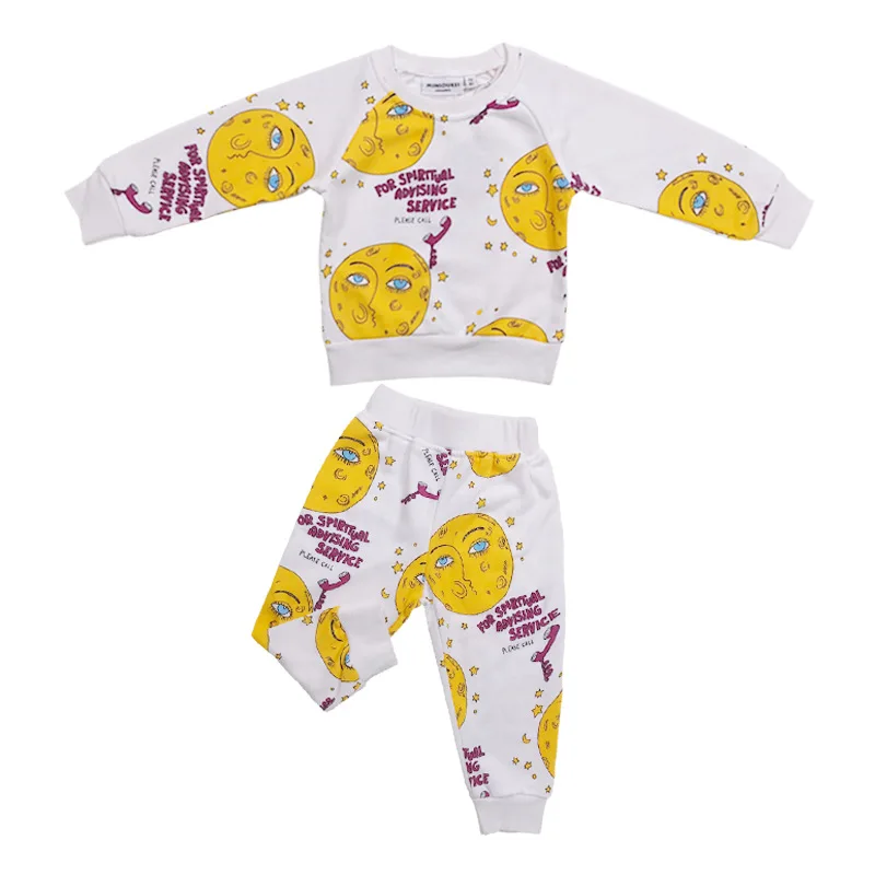 Fashion Autumn Spring boys girls t-shirt Children's sun star print tops kids pants High quality clothing cotton sweater | Детская