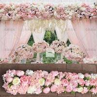 wedding hot pink artifical peony flower strips pavillion flowers wedding canopy flower decoration event props 4m x 24cm