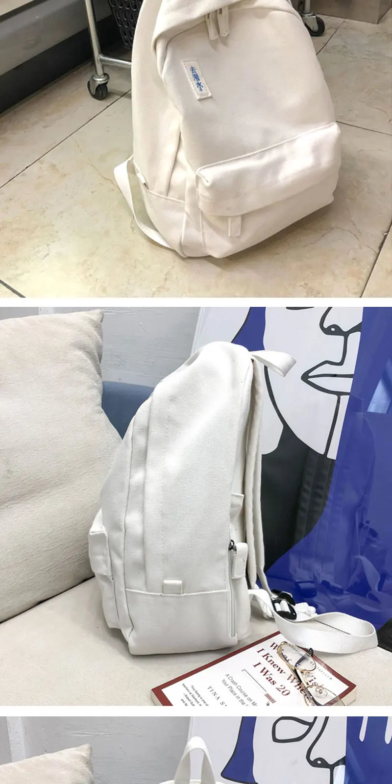 Модный женский рюкзак для школьников-подростков, черная школьная сумка, женская сумка для книг, брезентовый Рюкзак для девочек, школьная сумка