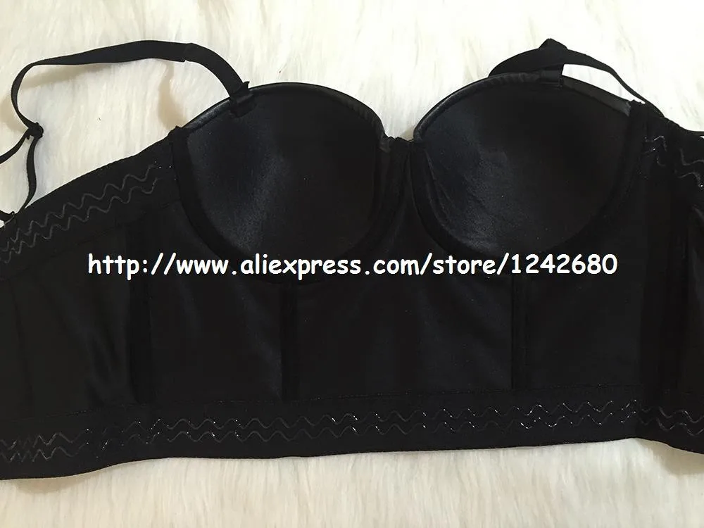 She'sModa искусственная кожа Bralet женский бюстье бюстгальтер ночной клуб вечерние обрезанный Топ жилет размера плюс