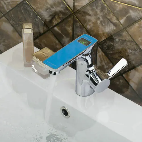 Ouboni Basin Faucets Torneira High Digital Display Bathroom Chrome Brass Deck Mounted 97121 Sink Mixers &ampTaps animal tap | Дом и сад