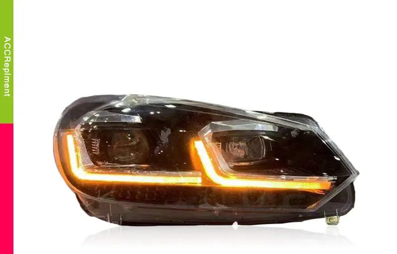 Автомобильный Стайлинг для VW Golf 6 фары U angel eyes 2009-2013 для VW Golf 6 светодиодный световой бар Q5 Биксеноновые линзы светодиодный ламповый проектор