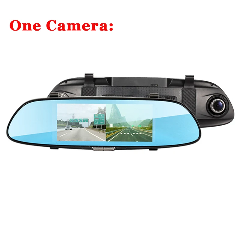 One camera 7 дюймов Full HD 1080P Автомобильный видеорегистратор с сенсорным экраном видео рекордер камера двойной объектив с камерой заднего вида авто регистратор видеорегистратор - Название цвета: One camera