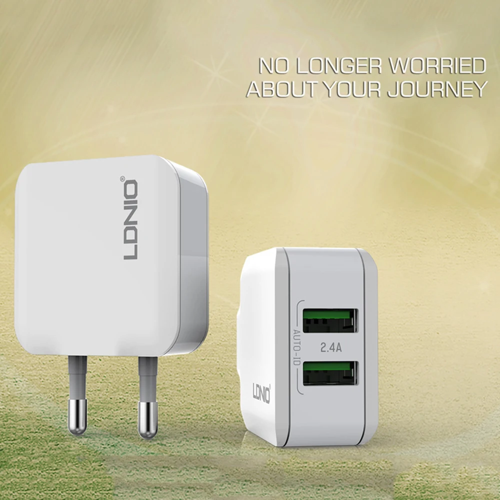 LDNIO двойное USB портативное зарядное устройство для мобильного телефона US Plug с