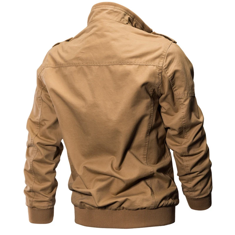 Мужская куртка в стиле милитари весенне осенняя бомбер мужская хлопковая карго