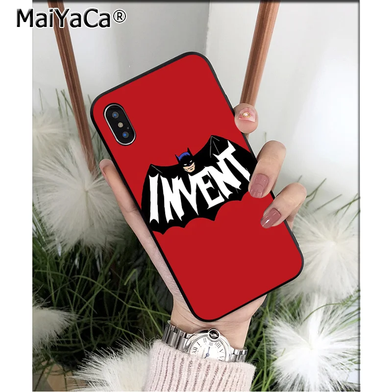 MaiYaCa DC супергерой Бэтмен логотип ТПУ Мягкие аксессуары для телефона чехол iPhone 8 7 6