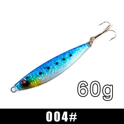 Приманка для рыбалки от ftk Shore Jig Sardine 1 шт. 15 г-60 г 65 мм-115 мм пресноводная соленая форель ложка Бас Приманка металлическая искусственная приманка - Цвет: 60g-004