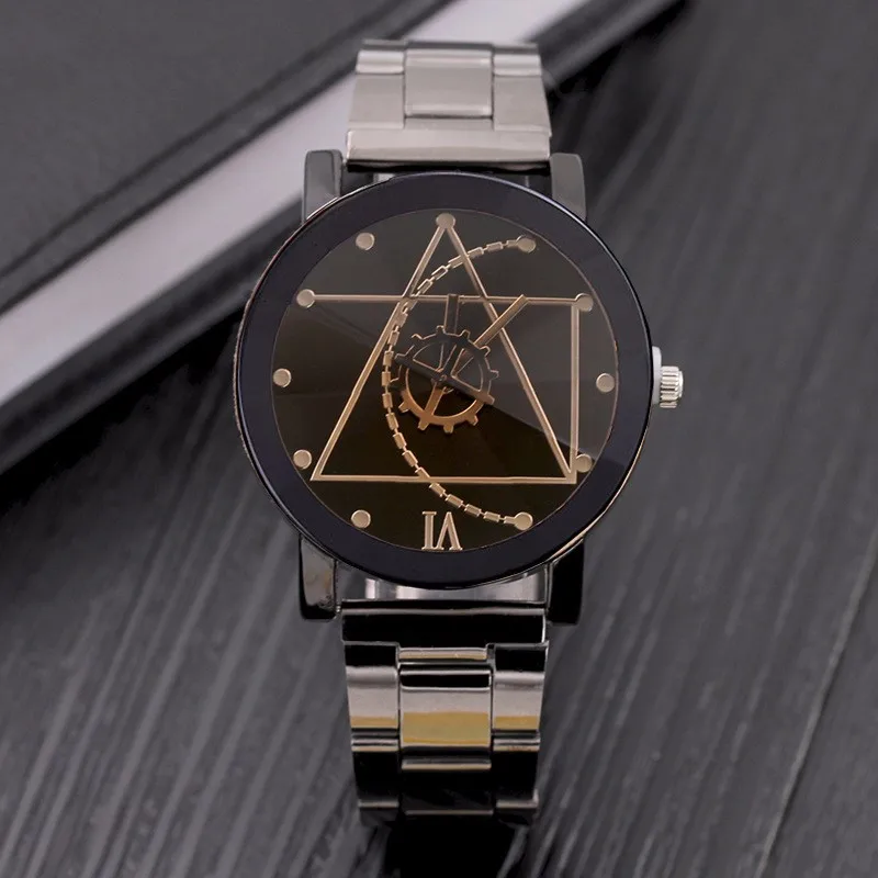 

Relojes 2018 High quality Casual Geneva Silver Stainless steel Lovers Quartz Watch Fashion Design Unique Lovers Watch Promotio