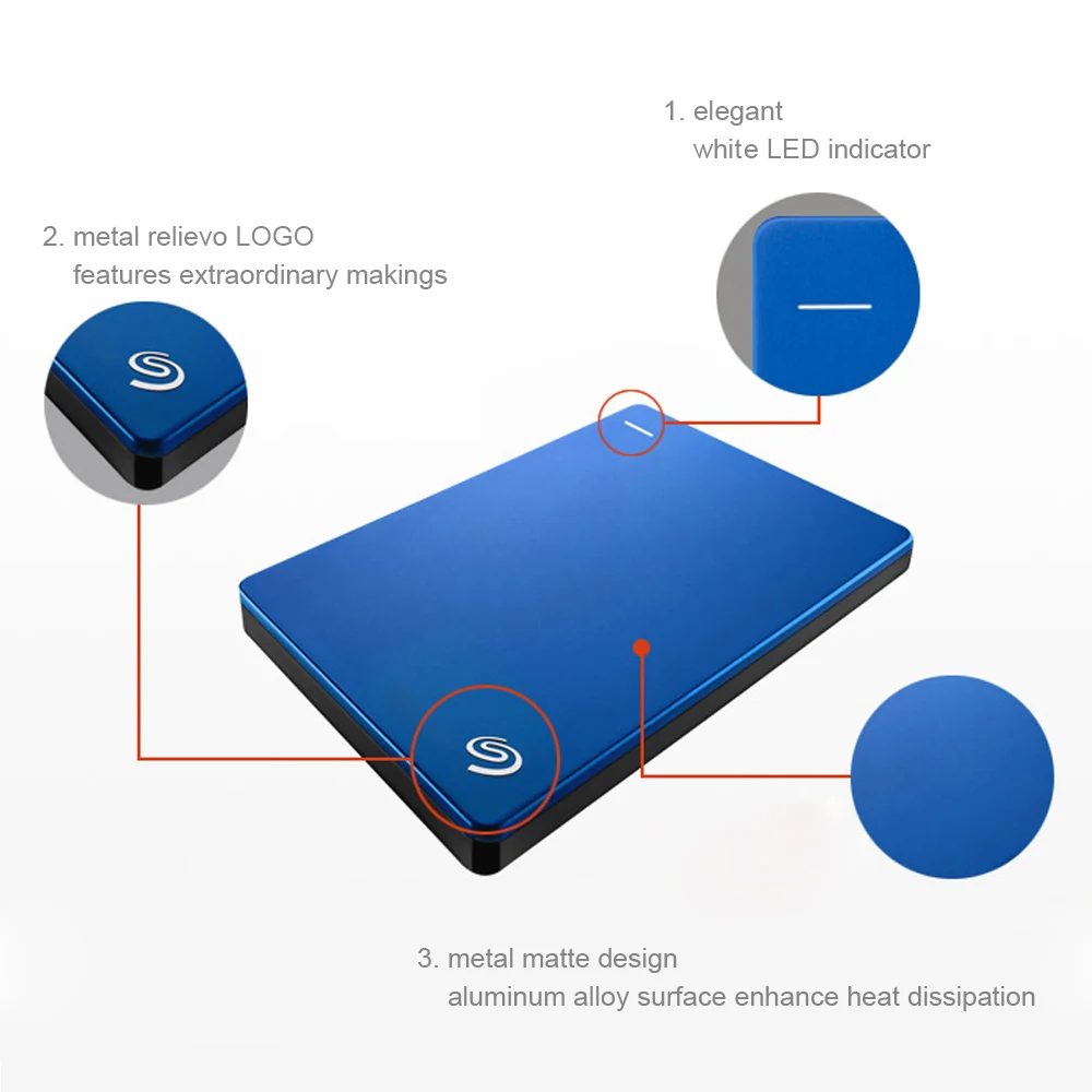 Внешний жесткий диск Seagate Backup Plus 2 5 &quotпортативный HDD 5400rmp ТБ 4T USB 3 0 внешний disco duro