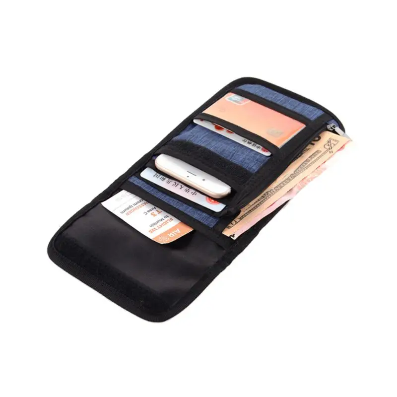 Дорожный шейный чехол для паспорта, RFID Блокировка, сумка на плечо, кошелек, потайные бумажники