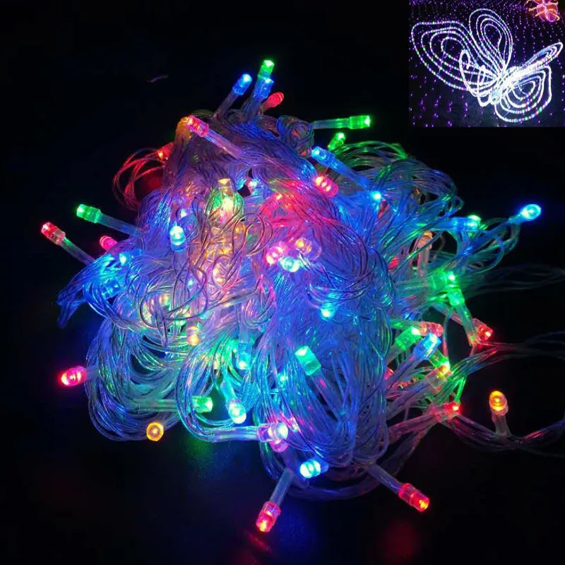 Светодиодная гирлянда 10 м цветная водонепроницаемая светодиодная лента 220В 100