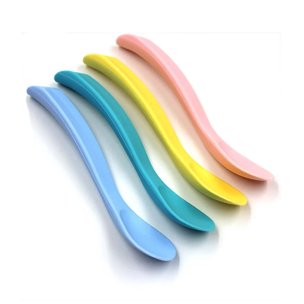 Кухонная утварь красочная ложка ложки с ручкой силиконовая ложка Flatware Детские Ложки кухонная утварь De Cocina