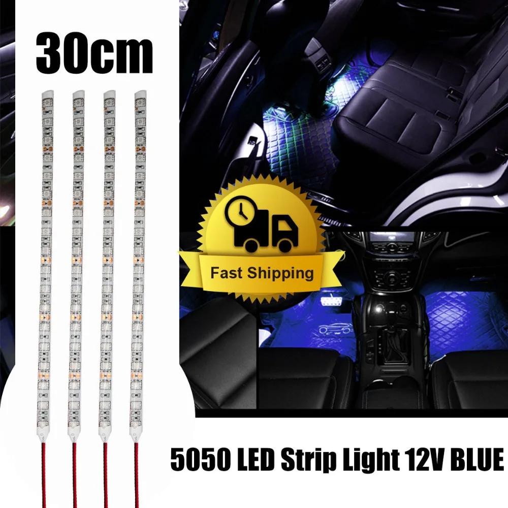 Водонепроницаемый 12 В светодиодный автомобильный караван светильник 5050 RGB синий
