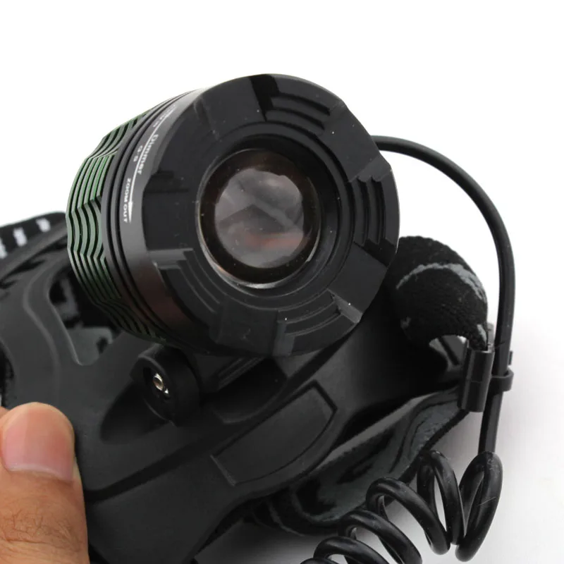 2000 люмен XM-L T6 светодиодный зуммируемый налобный фонарь фонасветильник 3 режима