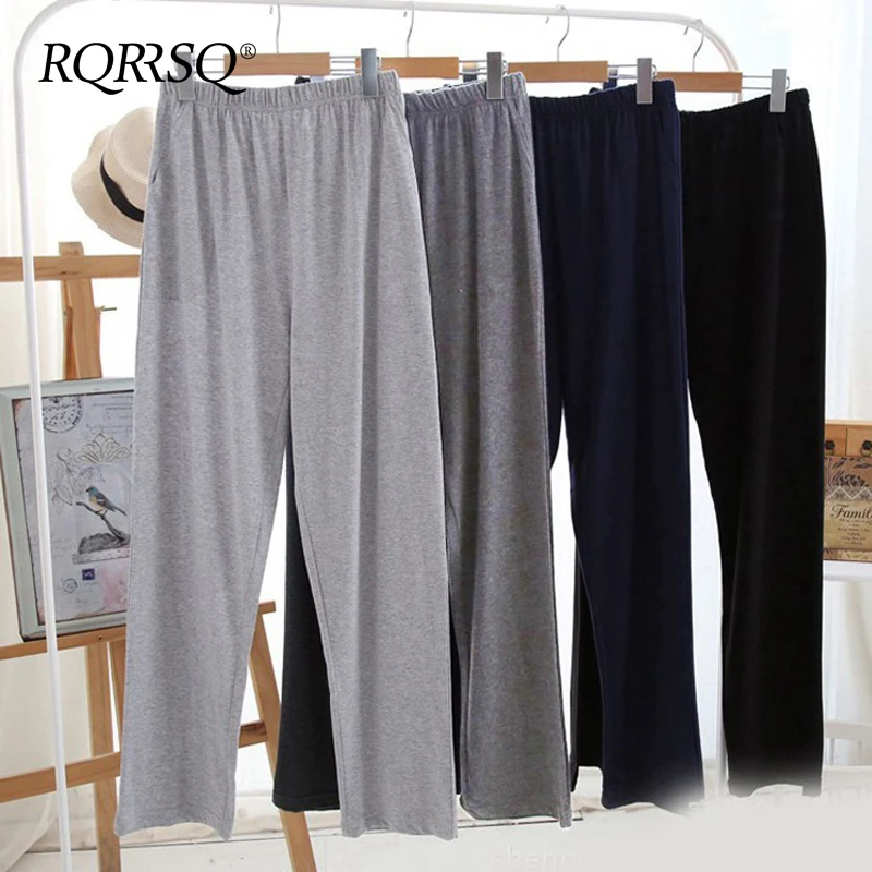 

Cotton Women Men Sleep Bottom Plus Size Casual Comfort Loose Sleepwear Morning Exercise Pants Male Lady Pyjama Homewear Trousers
