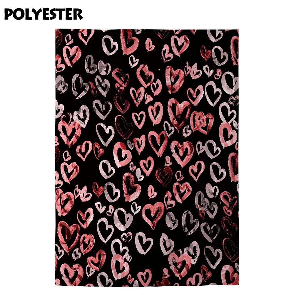 Фон для фотосъемки Funnytree черный фон студийной с изображением сердца Дня Святого