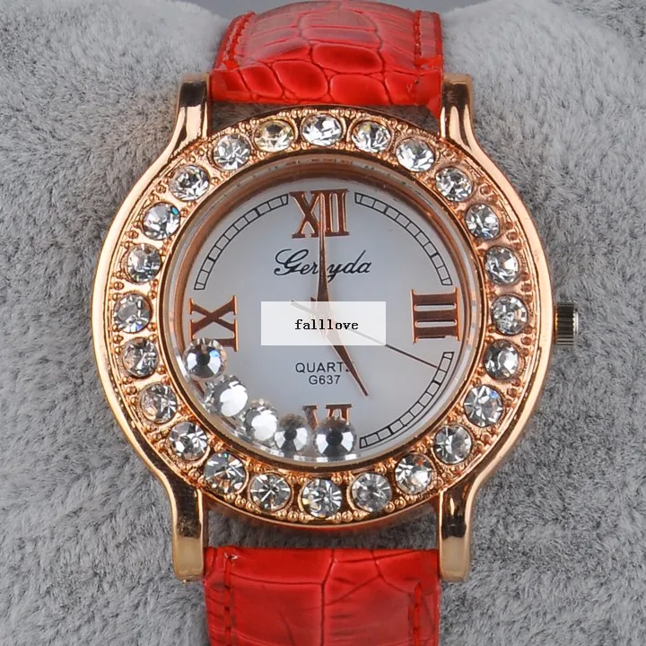 High Quality Quartz Wristwatch Rhinestone Synthetic Leather Bracelet Women's Wrist Watch 4 Colors 29 | Наручные часы