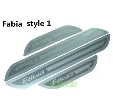 Ультратонкая Накладка на порог из нержавеющей стали для Skoda Fabia Octavia Superb Rapid