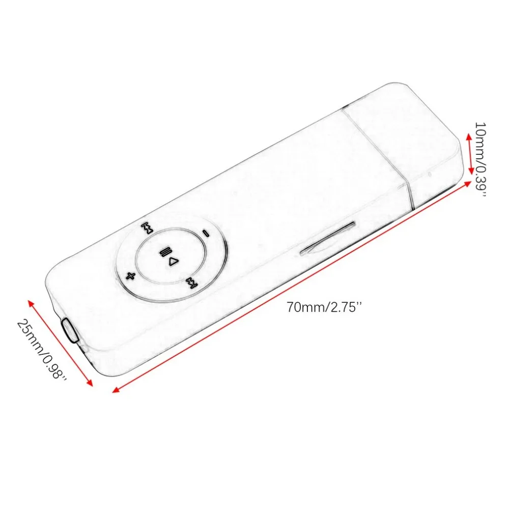 Тонкий легкий портативный 32 Гб USB2.0 спортивный U диск мини Mp3 музыкальный плеер Поддержка 32 Гб TF карта FM Радио MP3 плеер
