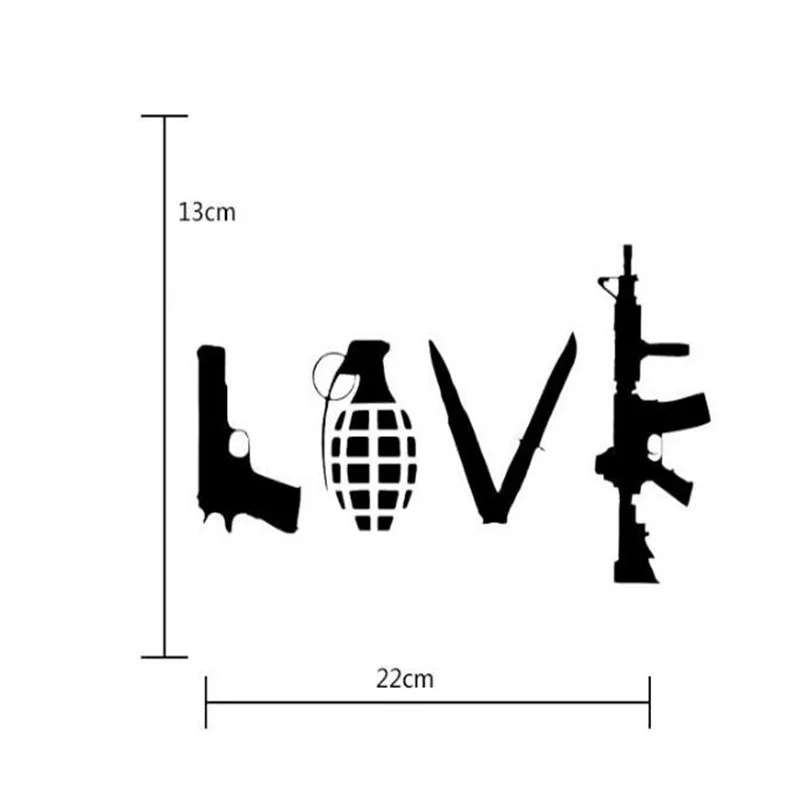 IDFIAF Banksy любовь оружие стикер на стену Искусство граффити улица виниловая
