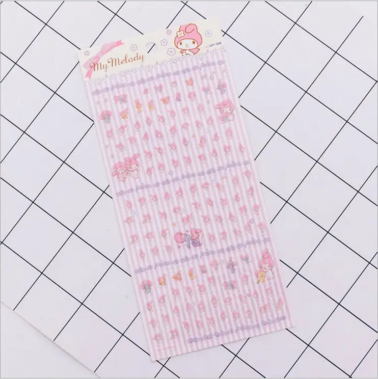 Прекрасный My Melody маленький близнец звезды декоративные ПВХ наклейки DIY планировщик дневник скрапбук индекс телефон Стикеры для альбомов Escolar - Цвет: melody pink stickers