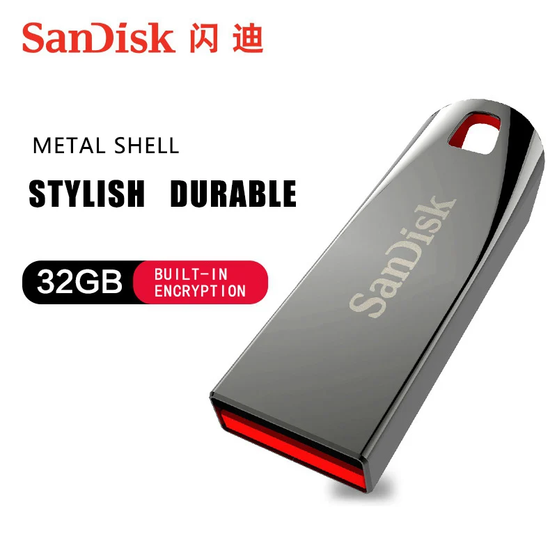 SanDisk USB флешка CZ71 mini 2 0 флешки 64 ГБ 32 г 16 8 флэш памяти флэшки Бесплатная доставка|USB