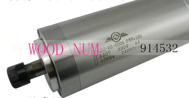 0.8KW мотор шпинделя ER11 AC220V с водяным охлаждением 800 Вт водяное охлаждение cnc 65*158