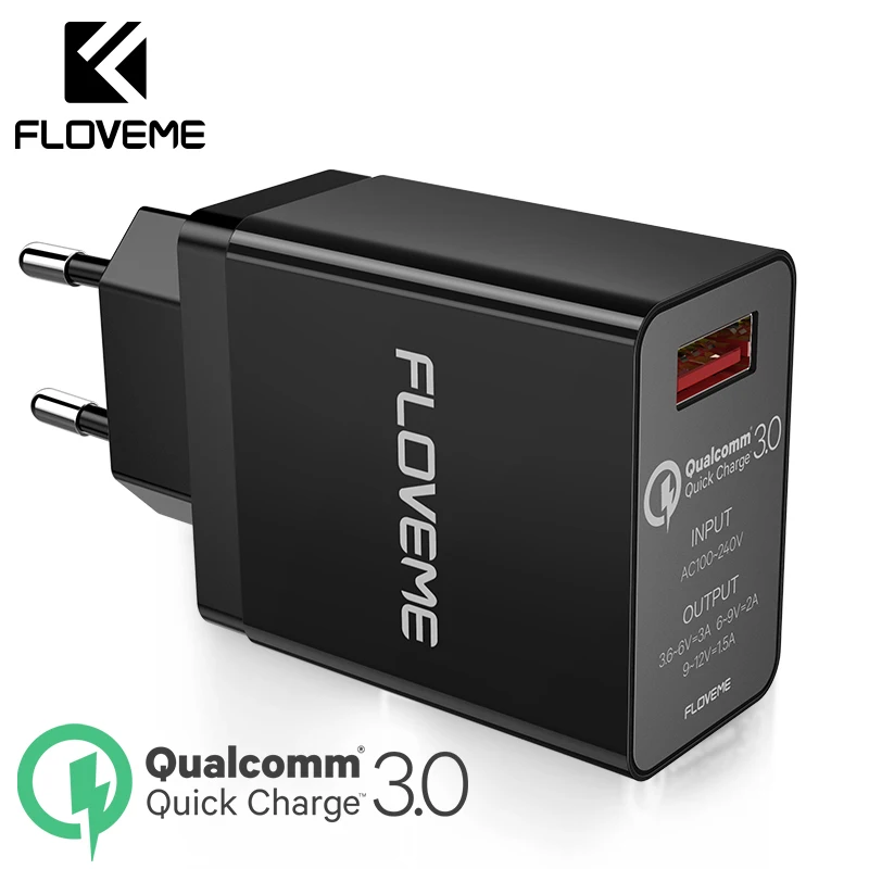 FLOVEME QC 3 0 и 2 USB Зарядное устройство для iPhone XS быстро стены адаптер samsung мобильный