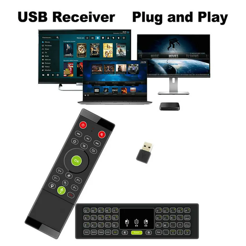 TK60 2 4G беспроводная мышь с клавиатурой Touchpad Voice 21 IR Learning для Android Smart TV Box PC PK MX3 T6 H18