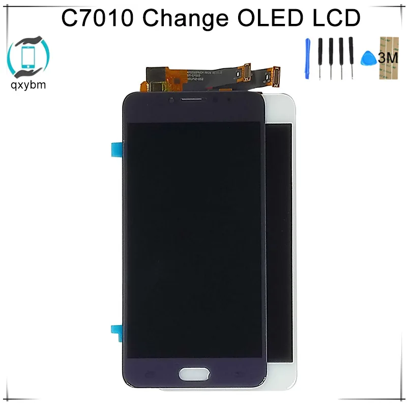 5 7 &quotЗамена OLED для SAMSUNG Galaxy C7 Pro C7010 ЖК дисплей кодирующий преобразователь