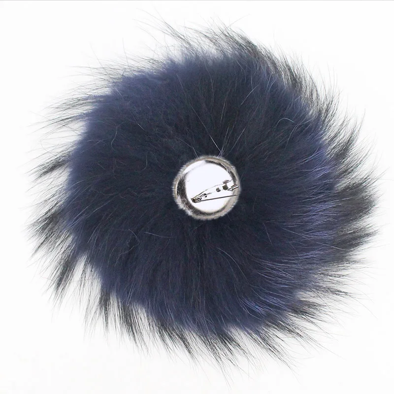 P Colorful Color Raccoon Fur Pompoms Needle Fur Pompon For Knitted Hat Cap Beanies Scarves Bags Shoes Real Fur Pom Poms With Pin - Цвет: P