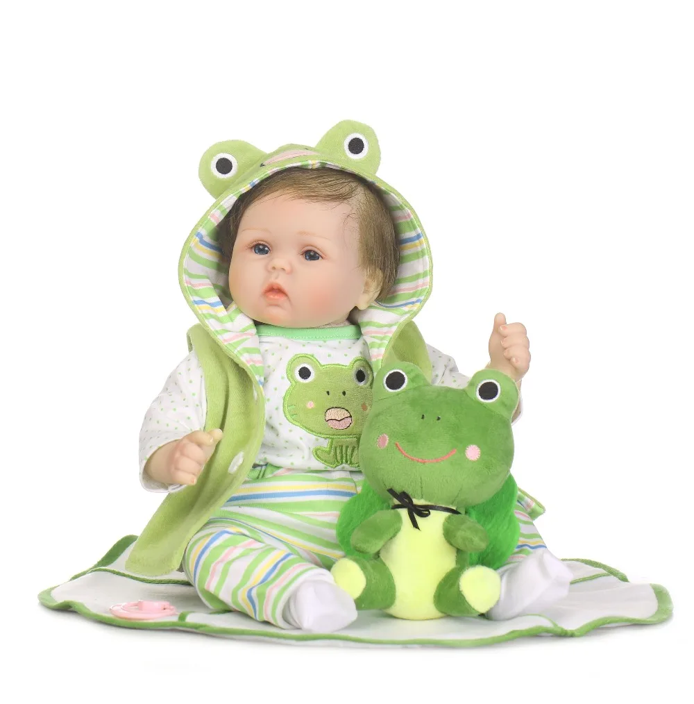 Кукла DollMai bebe дорожная игрушечная лягушка 22 &quotсиликоновая reborn baby boy girl real alive looking