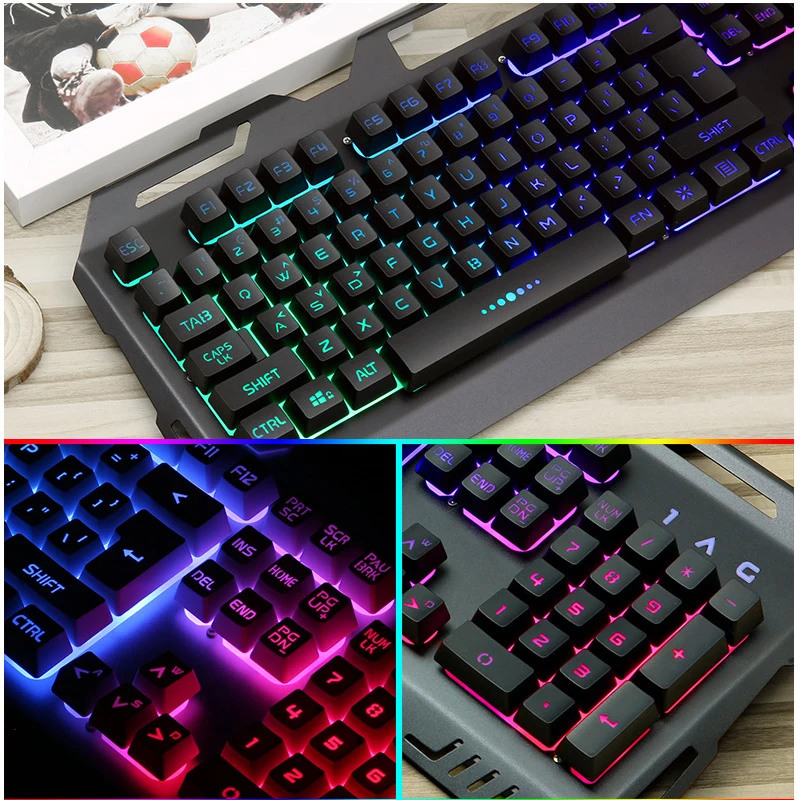 K006 игровая клавиатура 104 ключ Esports игра RGB Проводная Подсветка Механическая сенсорная игровая клавиатура для настольного компьютера ноутбука