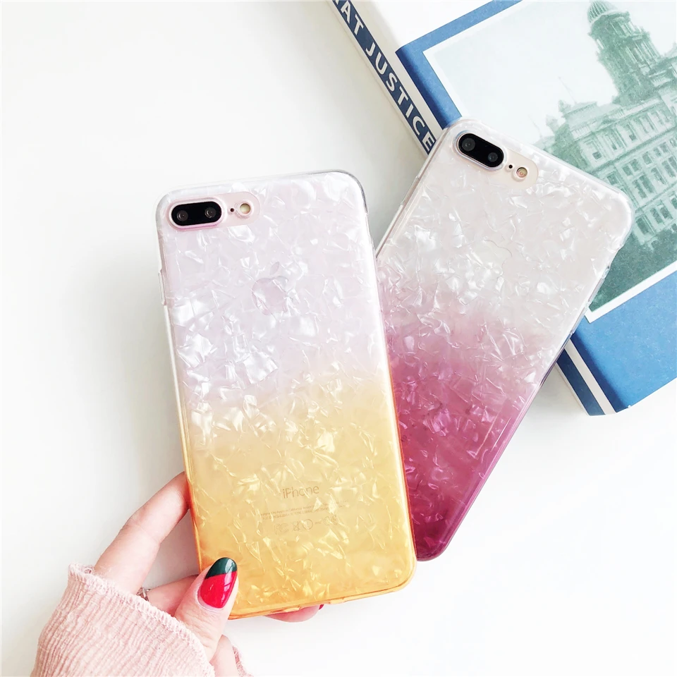 Цвета радуги силиконовый мраморный чехол для iphone 7 Plus 6 6s 8 X XR XS MAX TPU Huawei Honor 10 9 9i 7X Y6