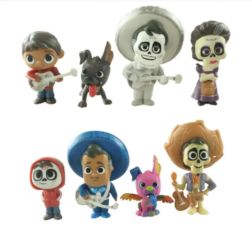 8 шт./лот персонажи из фильма Coco Pixar Мигель риверас фигурки игрушки коллекционеров