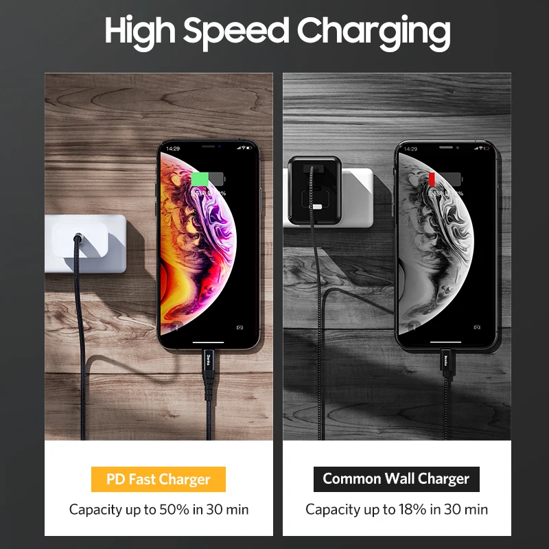 Benks 18W USB C PD 3 0 адаптер быстрой зарядки 5V 3A/9 V 2A портативное быстрое зарядное