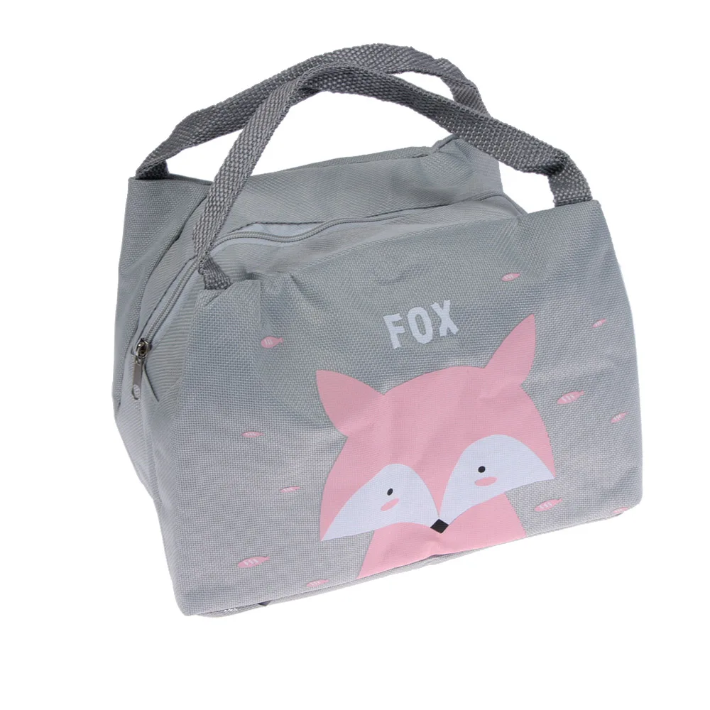 cute fox Горячие милые женщины дамы девушки дети портативная Изолированная коробка-сумка для обеда пикника Tote охладитель сумки для обеда - Цвет: cute fox