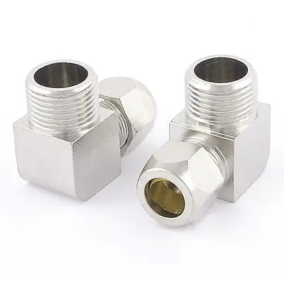 2 Pcs 3/8" PT Male to 10mm Swivel Elbow Quick Coupler Air Connector Fitting