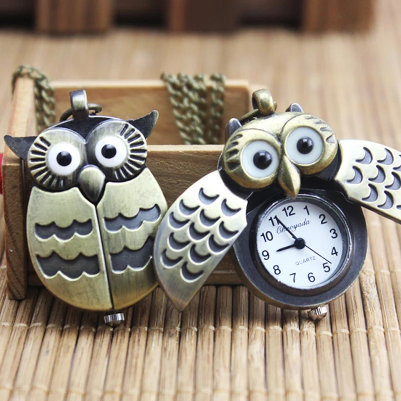 Чаояда 2018 Новый мультяшный Милый Винтажный ночной Сова ожерелье кварцевые