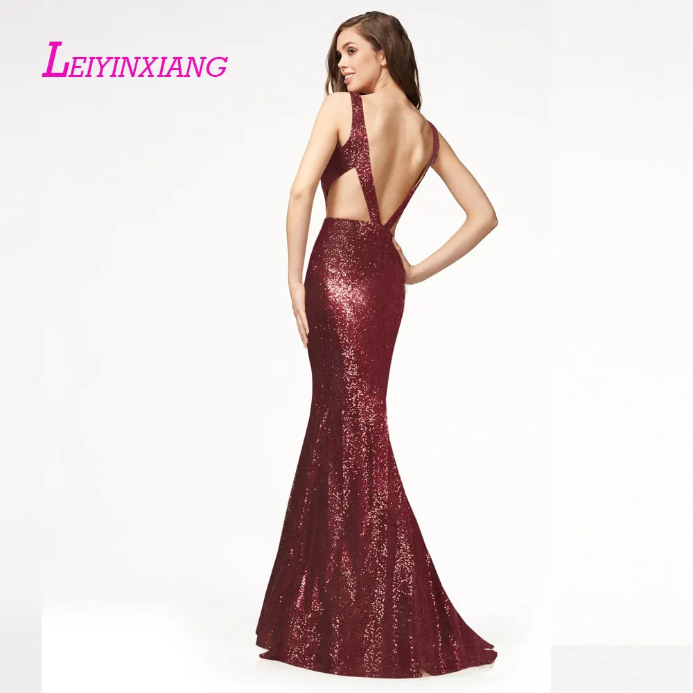 LEIYINXIANG шикарное платье для выпускного вечера Nuevo Vestido de Noche Largo Piso продольное La Sirena