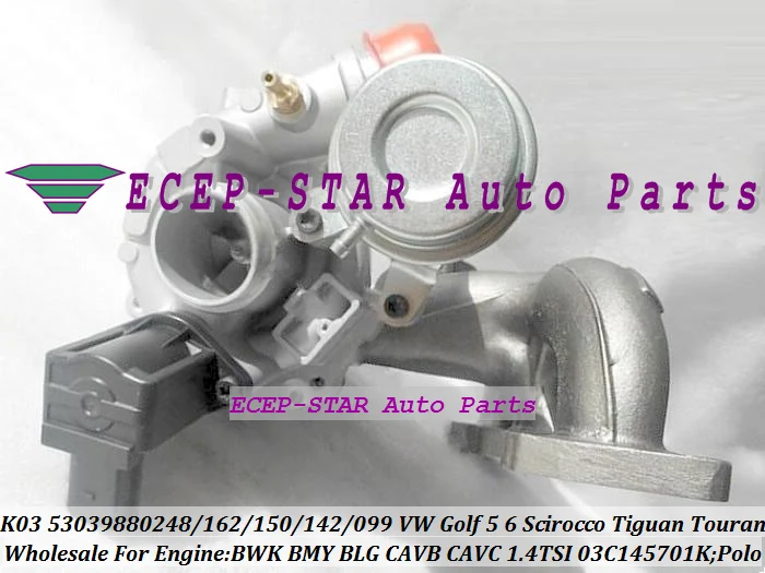 Turbo K03 53039700248 53039700150 53039700142 53039700099 для VW Golf 5 6 Polo Scirocco Tiguan Touran BWK BMY BLG CAVB 1.4L TSI |