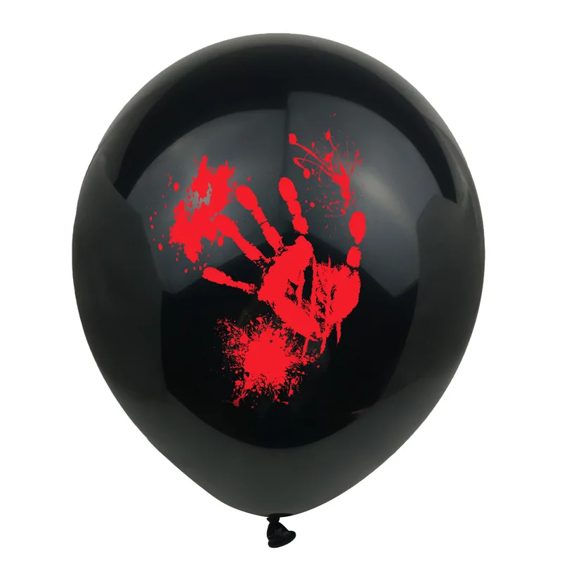 

12inch Blood Hand Halloween Pumpkin Latex Balloons Masquerade Spoof Decorations Wedding Ballons Happy Birthday Party Supplies