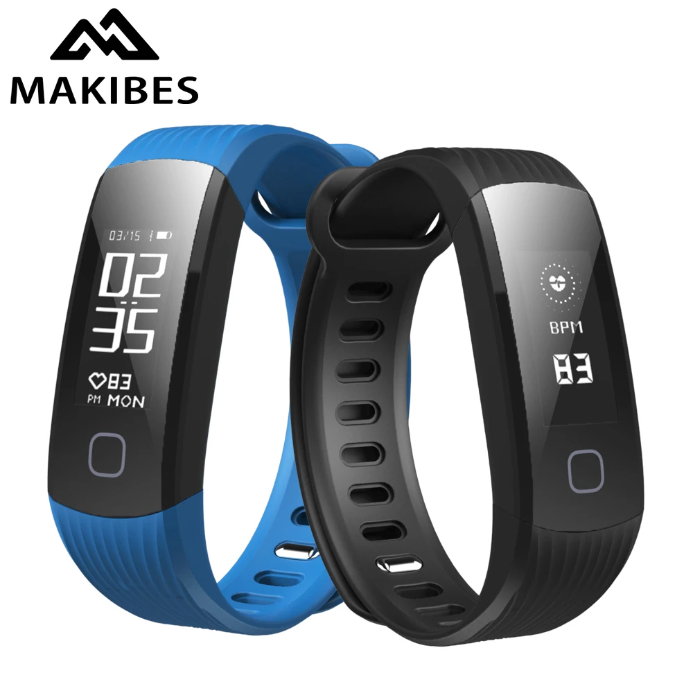 Makibes HR1 умный Браслет Фитнес трекер Smart Band Непрерывный монитор сердечного ритма 0 96