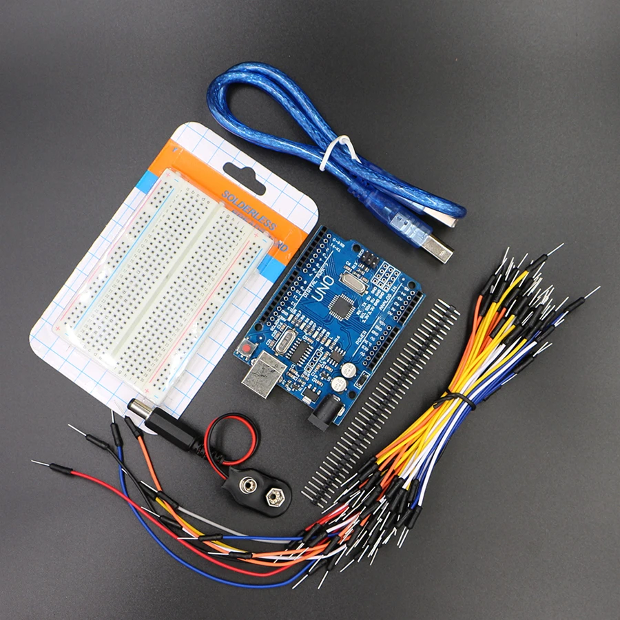 Стартовый набор для Uno R3 комплект из 5 предметов: макетная плата перемычки usb