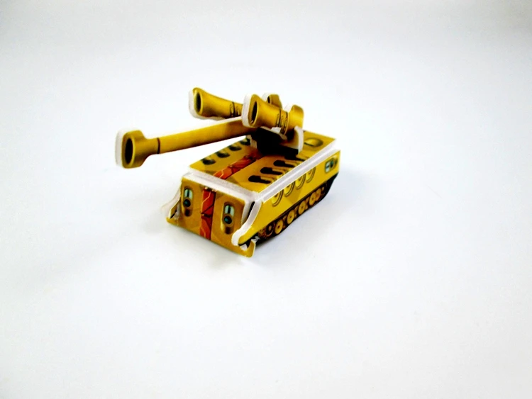 Оптовая продажа 360 шт./лот Мини Танк колесница военная модель бумажные 3D