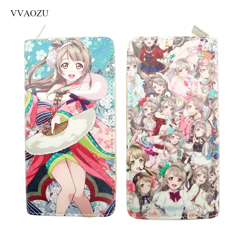 Аниме Lovelive кошельки Love Live из искусственной кожи длинная молния кошелек для телефона клатч с карманом для монет
