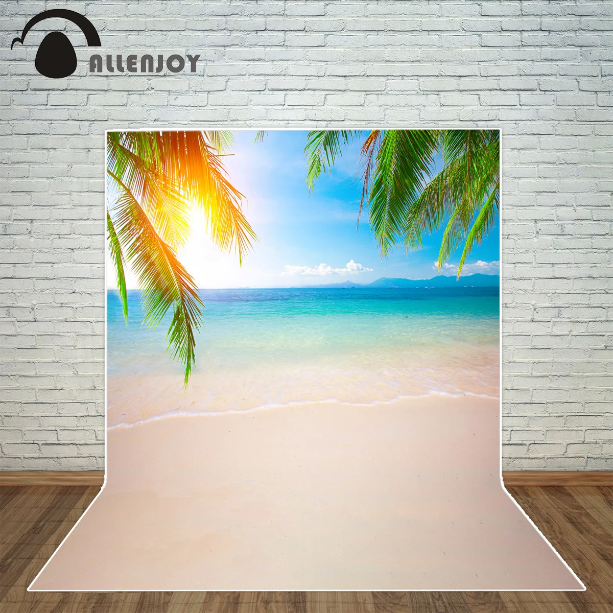 Allenjoy фоны для фотостудии лето тропический пляж кокосовое дерево солнце голубое