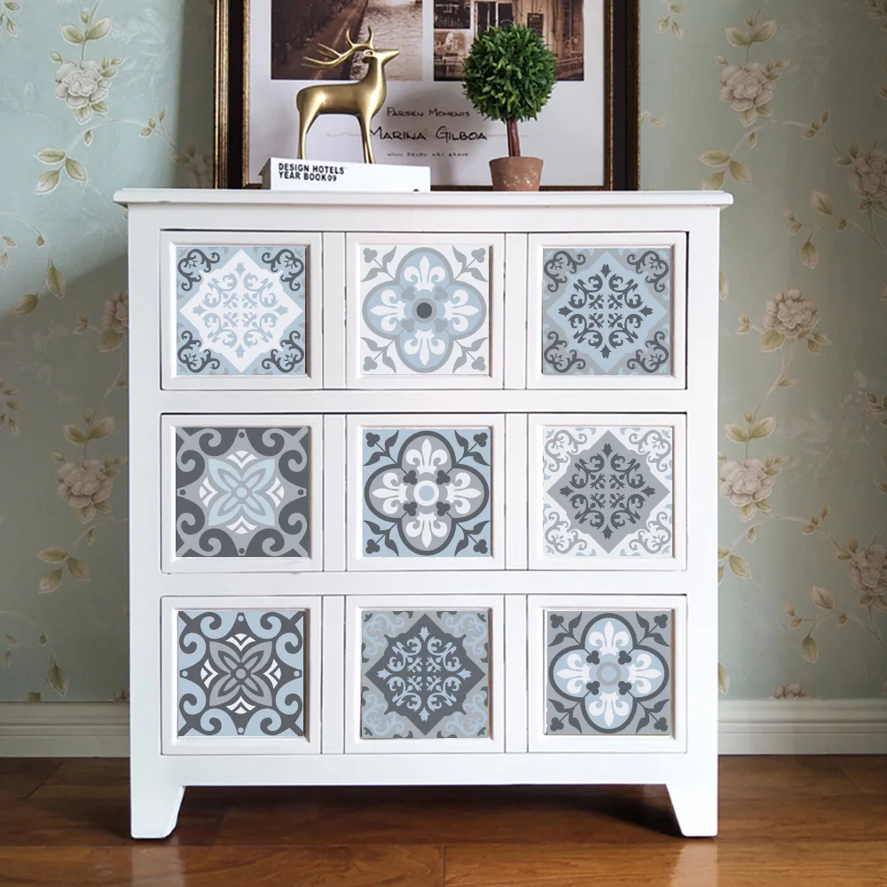 10 шт. средиземноморские синие серии для ванной кухни дома противоскользящие