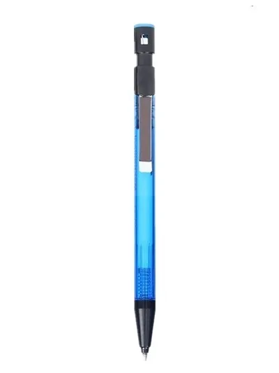 1Pcs Blue Пресс тип механический карандаш с точилкой 2 мм Заправка для рисования ребенок ученик канцелярский школьный офисный письма принадлежности - Цвет: 1Pcs Blue